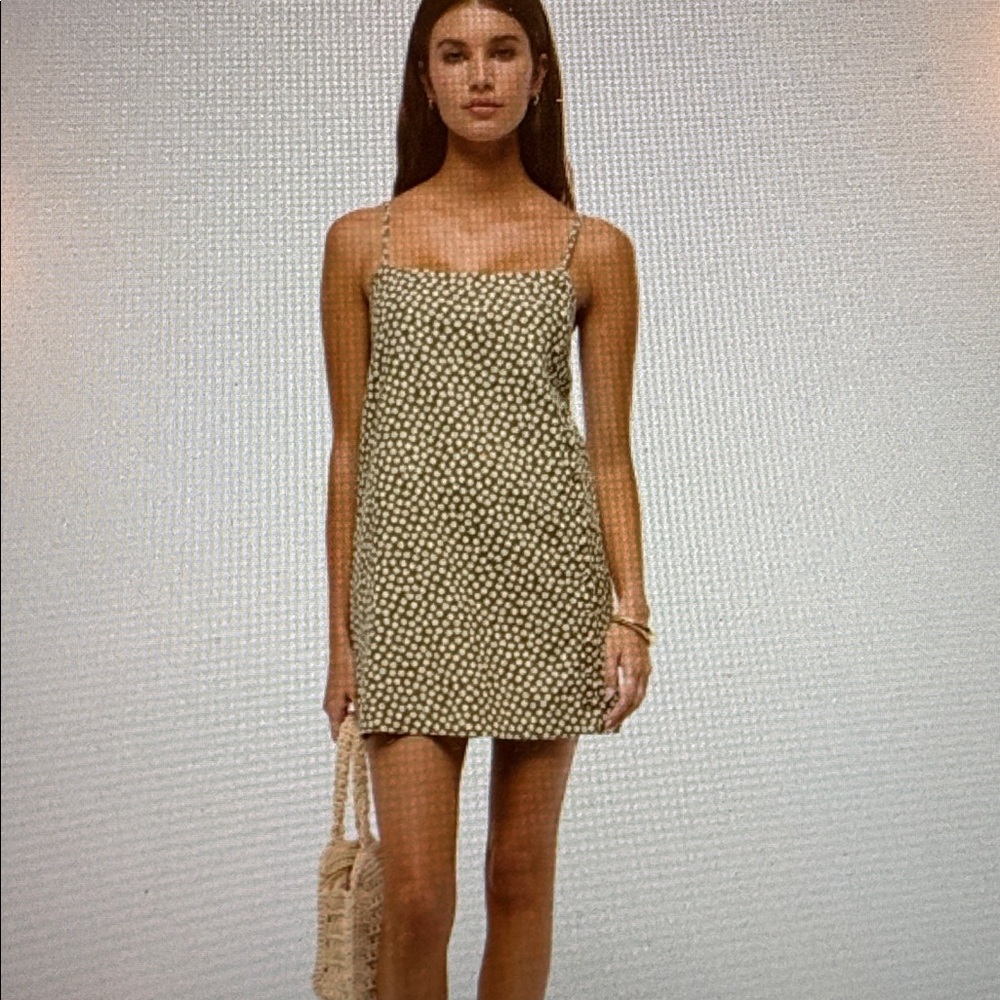 Abercrombie & Fitch green and White Polka Dot Mini Dress - Picture 7 of 7